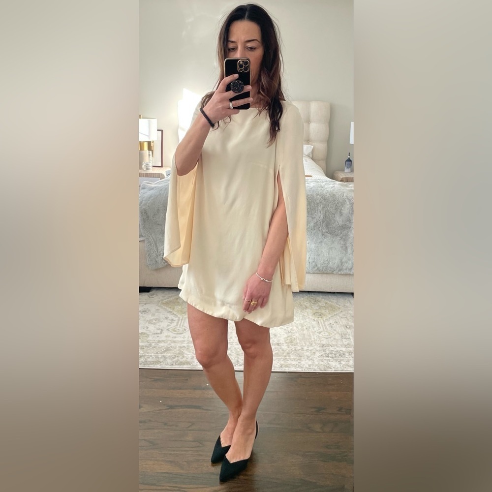 Free People Some Like It Hot Cape Dress Cream